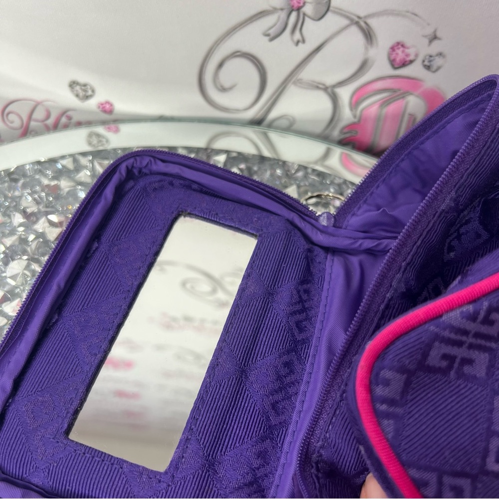Givenchy parfums makeup bag with mirror cute mini purple monogram printed purple - Picture 4 of 8
